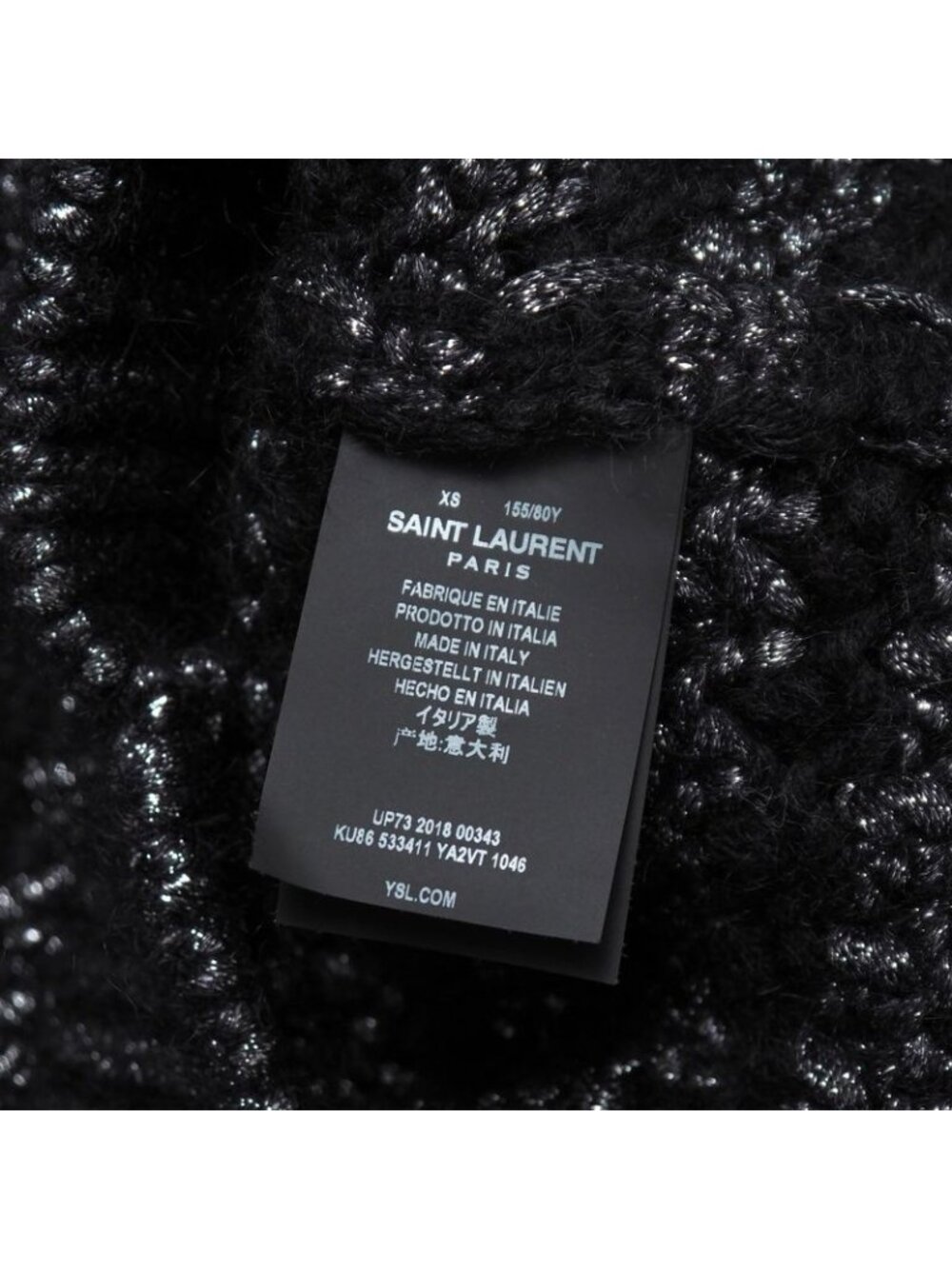 Saint Laurent Paris Sweater Size XS Knit Moheya Blend Alpaca All - Picture 7 of 9